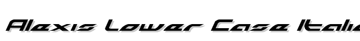 Alexis Lower Case Italic font